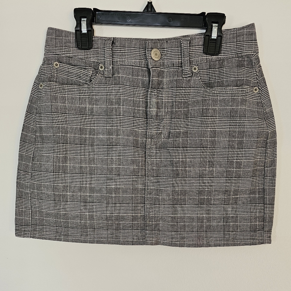 AMERICAN EAGLE Super Stretch High Waist Plaid Mini Skirt Size 0